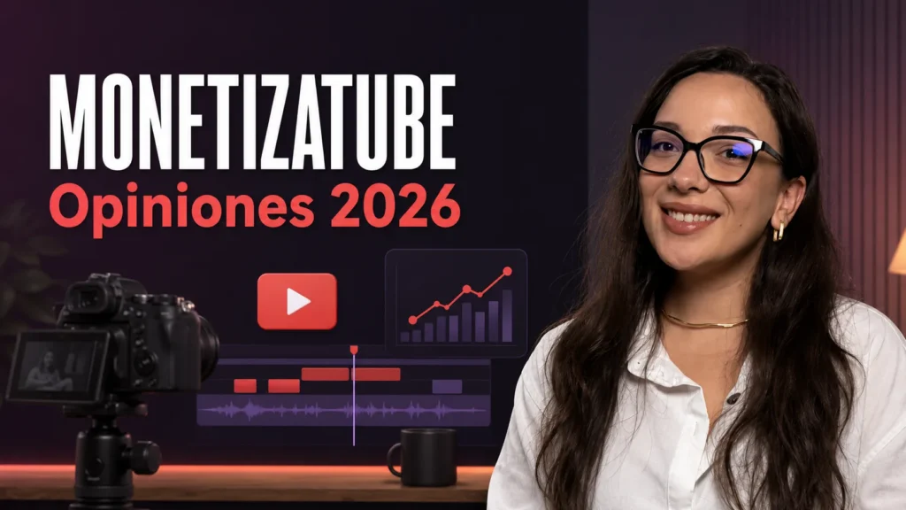 Mari Fuentes, creadora de MonetizaTube, con cámara y recursos de vídeo